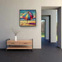 Pier Sunset Waves-Canvas-artwall-Artwall