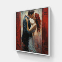 Amorous Embrace Harmony-Canvas-artwall-20x20 cm-White-Artwall