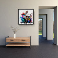 Energetic Drum Strokes-Canvas-artwall-Artwall