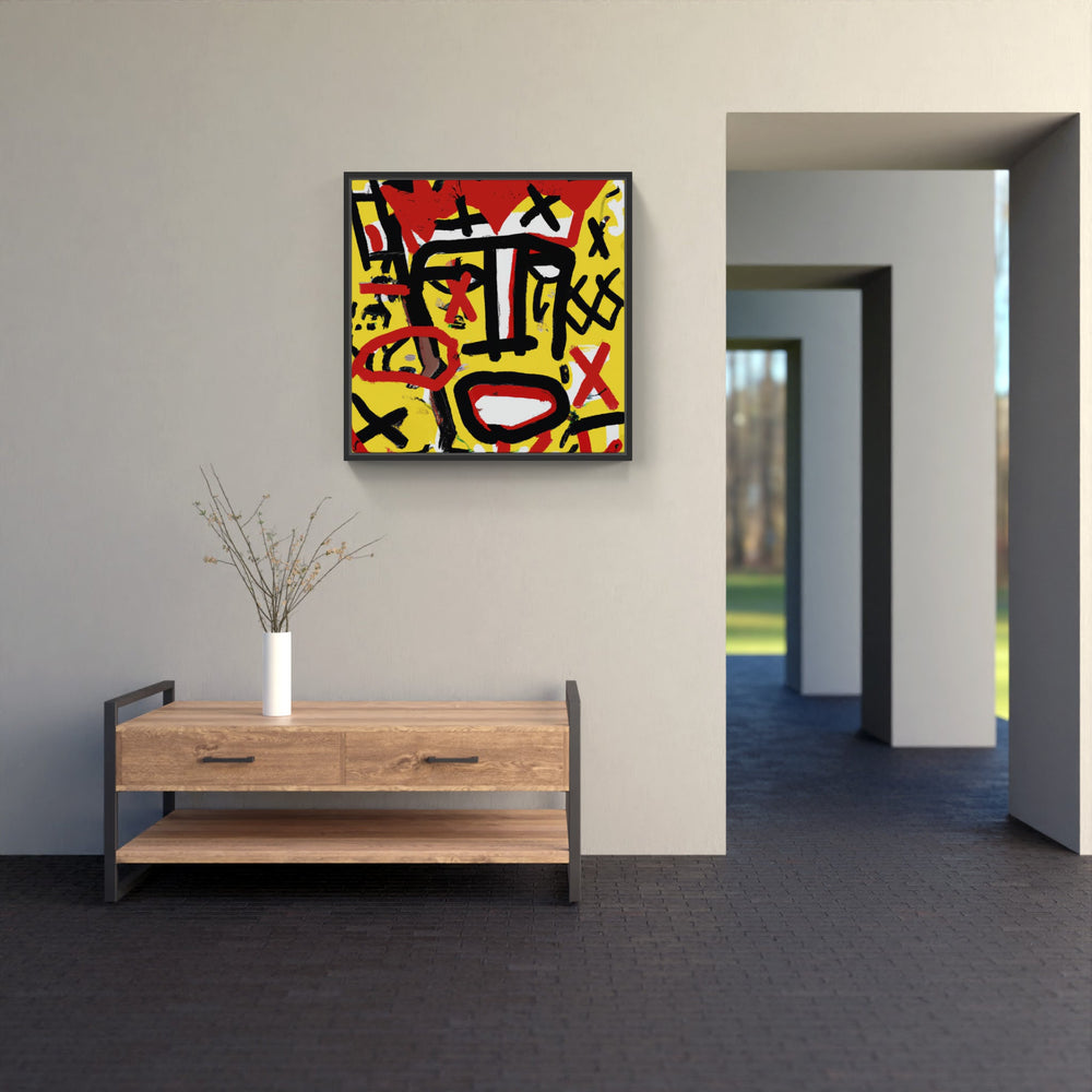 Basquiat rhyme divine-Canvas-artwall-Artwall