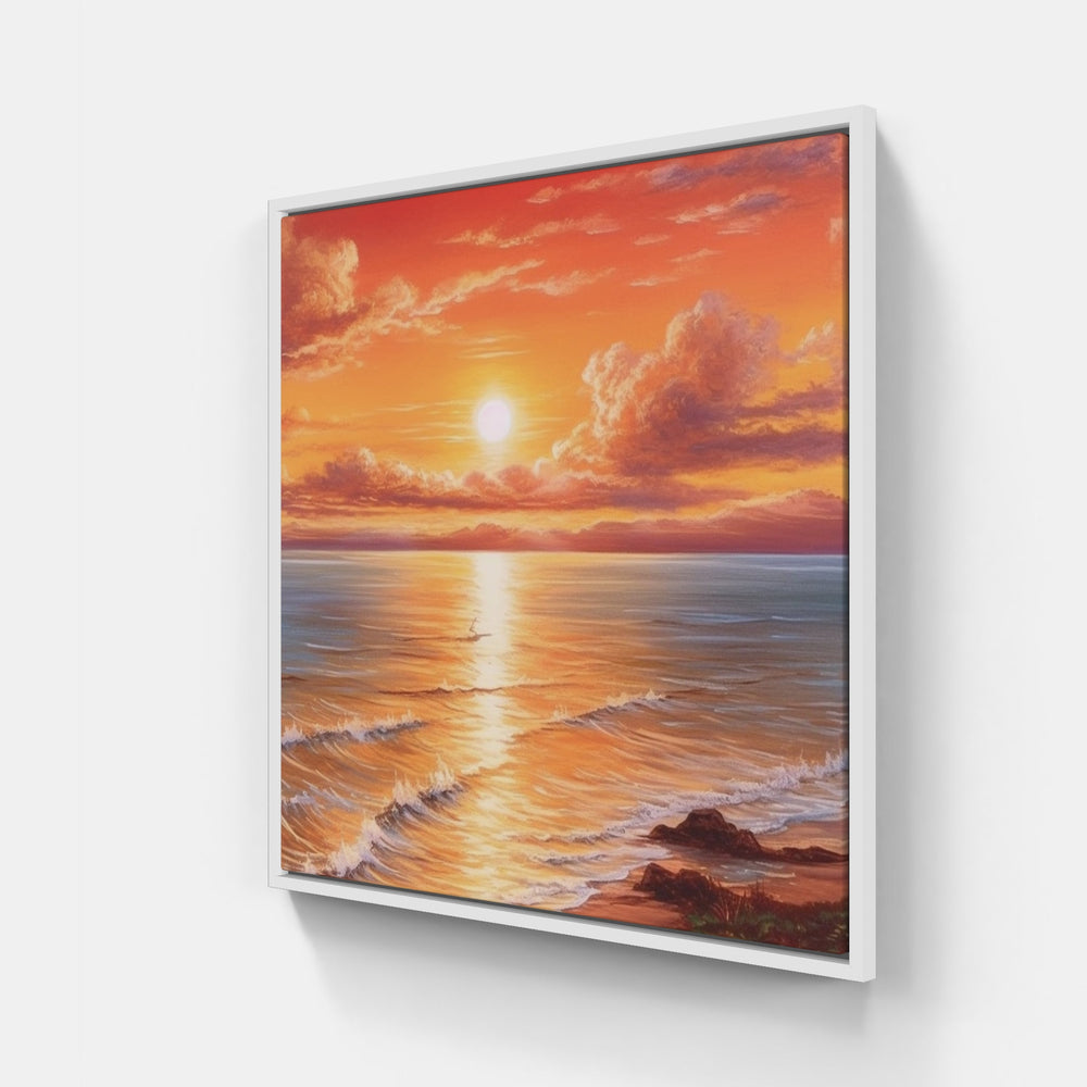 Radiant Sunset Euphoria-Canvas-artwall-20x20 cm-White-Artwall
