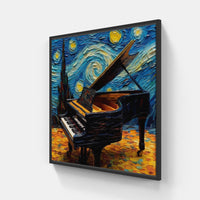 Eloquent Piano Masterpiece-Canvas-artwall-20x20 cm-Black-Artwall