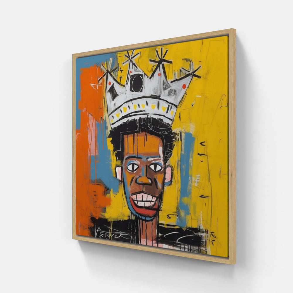 Basquiat's Bold Expressions-Canvas-artwall-20x20 cm-Wood-Artwall