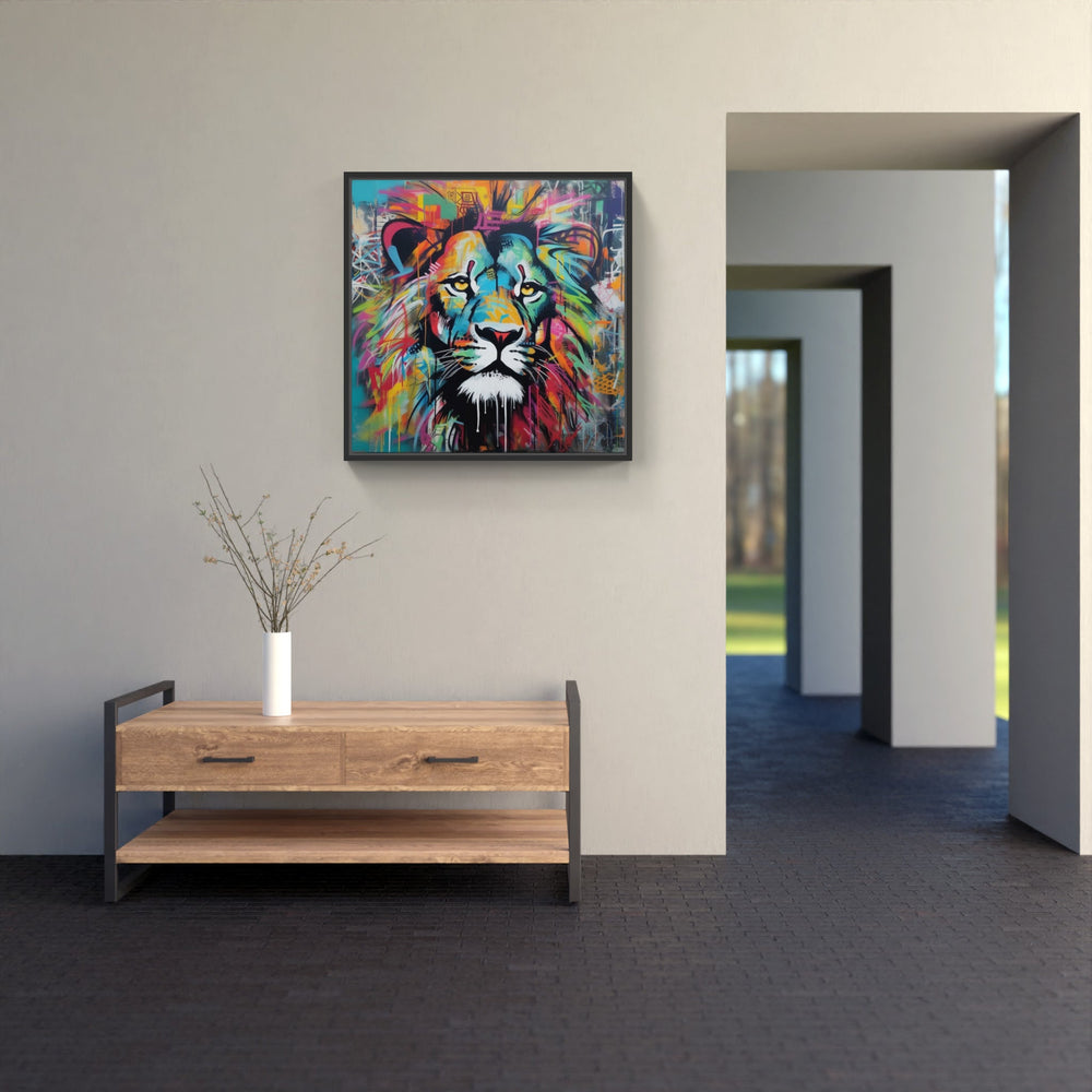 Lion Roar Fearless-Canvas-artwall-Artwall