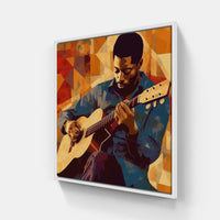 Expressive Guitar Symphony-Canvas-artwall-20x20 cm-White-Artwall