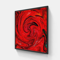 Red blood rage-Canvas-artwall-20x20 cm-Black-Artwall