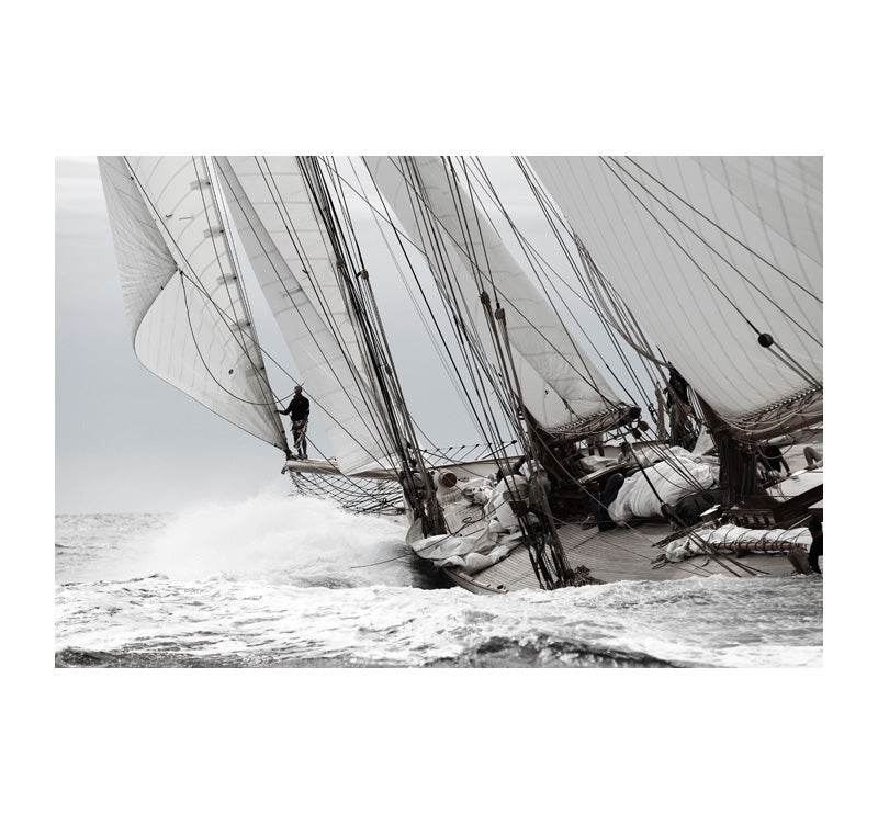 Classic Boat in the Waves Art Print