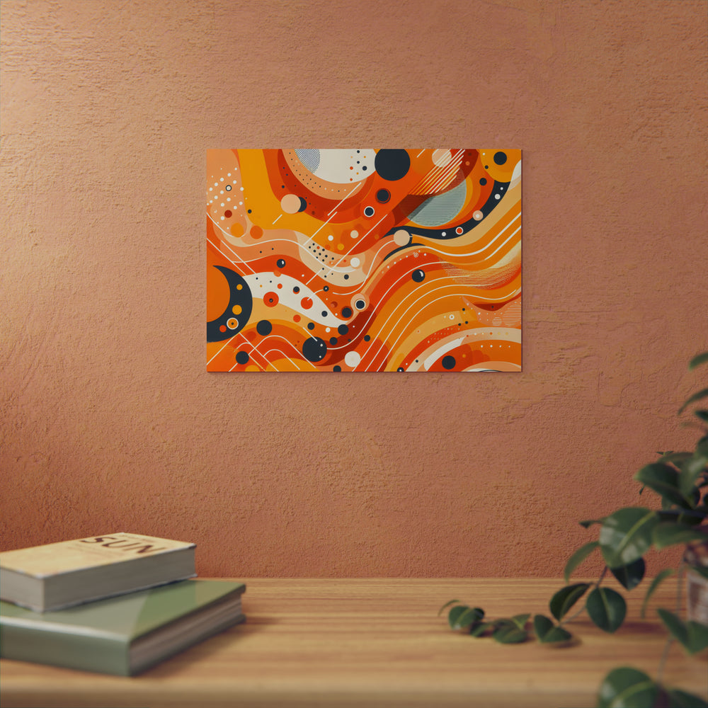 Orange soleil lumineux- Tableau aluminium