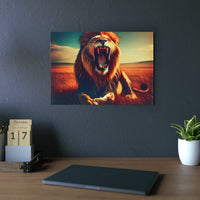 Lion rugit - Tableau aluminium