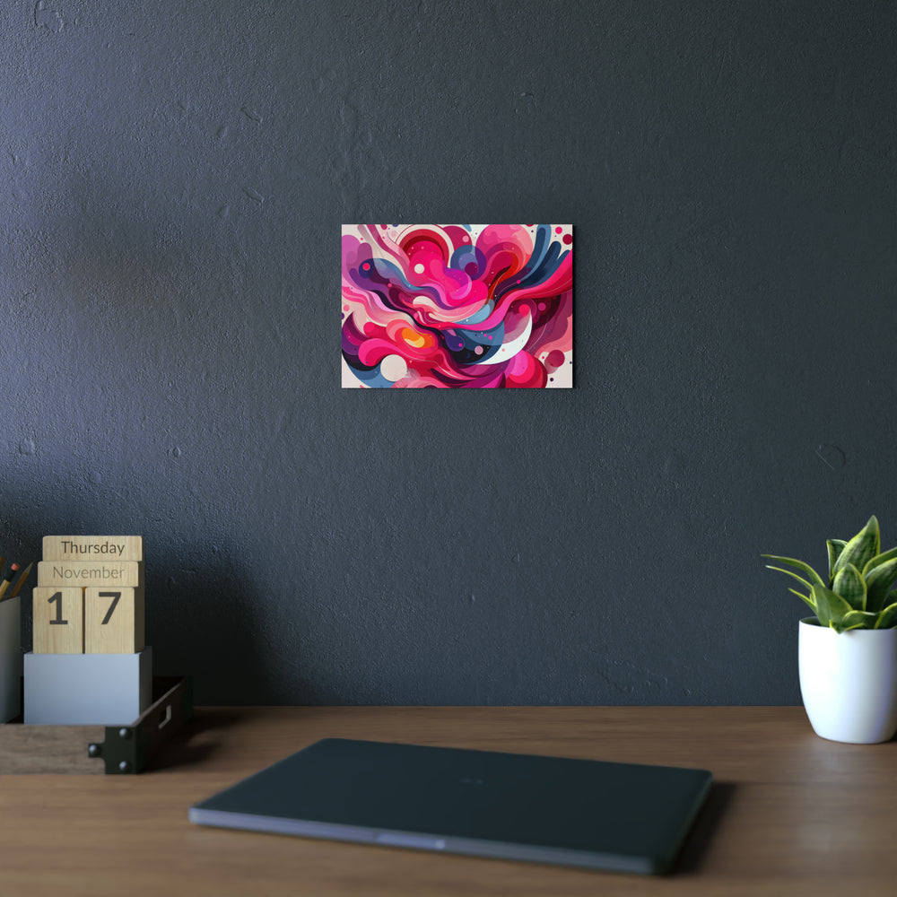 Vague rose ciel- Tableau aluminium