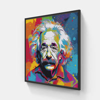 Einstein spirit-Canvas-artwall-20x20 cm-Black-Artwall