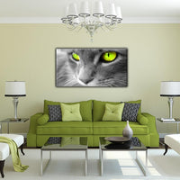 Tableau Tendance Chat aux Yeux Verts