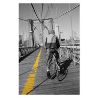Tableau Luxe Cycliste sur Brooklyn Bridge