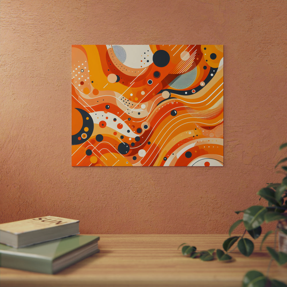 Orange soleil lumineux- Tableau aluminium