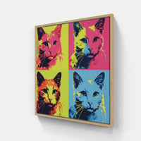 Vibrant Andy Warhol Legacy-Canvas-artwall-20x20 cm-Wood-Artwall