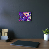 Coeur violet rose- Tableau aluminium