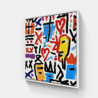 Basquiat sparks joy-Canvas-artwall-20x20 cm-White-Artwall