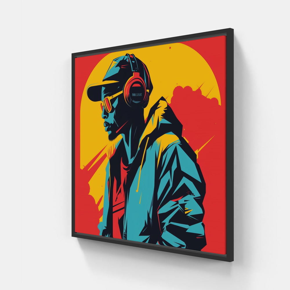 Pop Streetwear Vibes-Canvas-artwall-20x20 cm-Black-Artwall