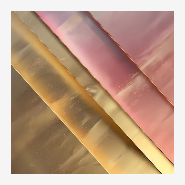 Bandes géométriques diagonales terracotta et rose — Toile sur châssis