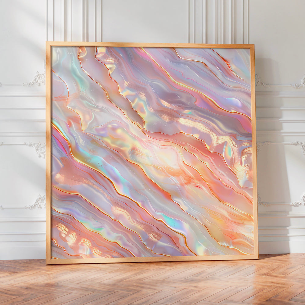 L'impression présentée en poster, sans encadrement, sur un mur neutre.