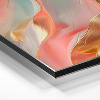 Gros plan de la matière : le tirage contrecollé sur aluminium Dibond mat, tranche visible.