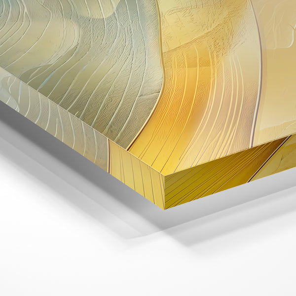 Composition abstraite en dégradé ocre et gris — Verre acrylique
