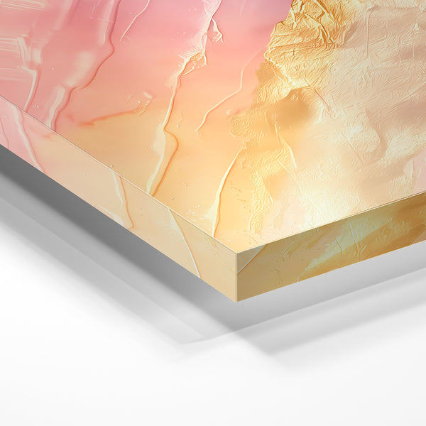 Abstractions géométriques rose, or et mauve — Verre acrylique