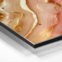 Gros plan de la matière : le tirage contrecollé sur aluminium Dibond mat, tranche visible.