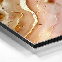 Gros plan du relief : la surépaisseur d'encre en lumière rasante sur aluminium Dibond.