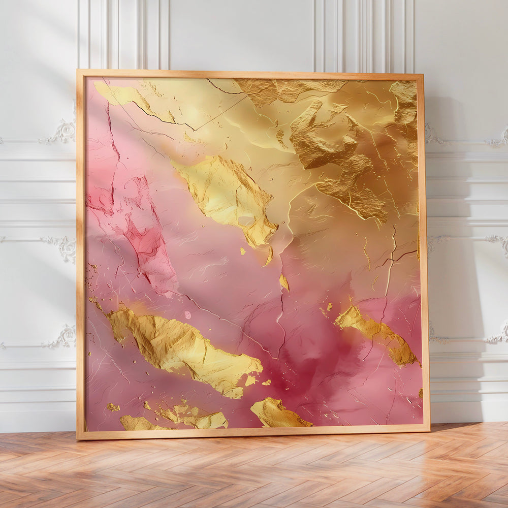 Le tableau accroché en situation dans un intérieur meublé.