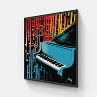 Musical Piano Portrait-Canvas-artwall-20x20 cm-Black-Artwall