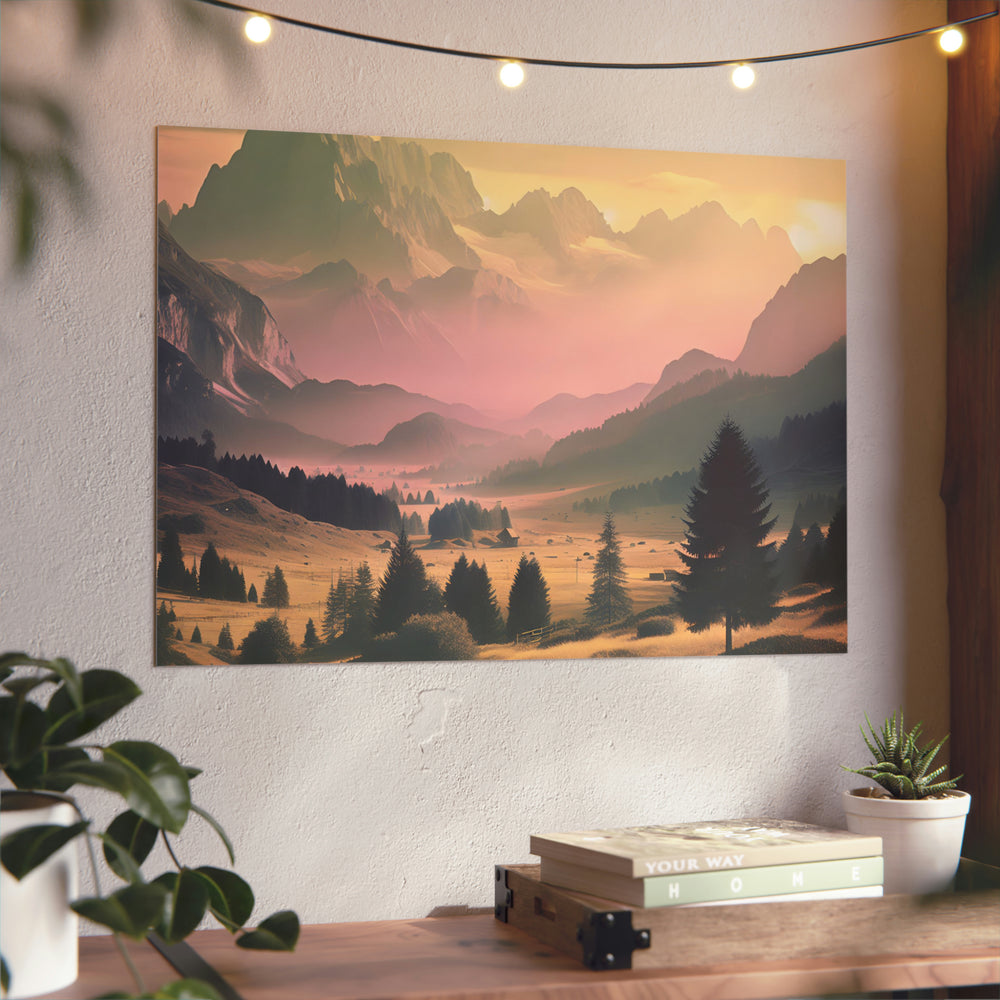 Montagne : espoir 🤍- Tableau aluminium