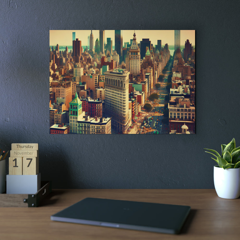 New-York éclairée !- Tableau aluminium