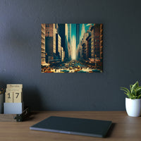 New-York Aime Amour.- Tableau aluminium