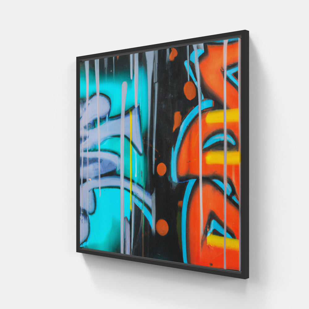Graffiti Art Expressions-Canvas-artwall-20x20 cm-Black-Artwall
