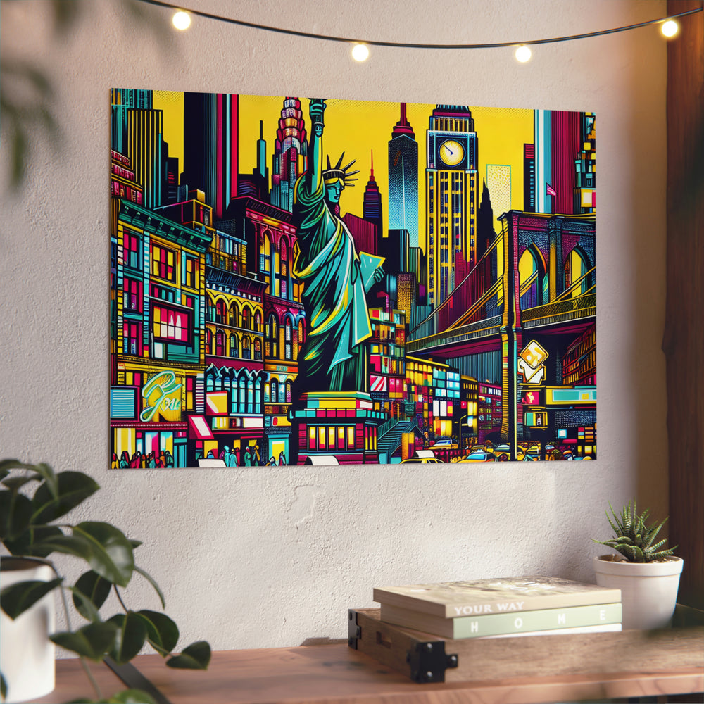 New-York : Amour Brillant.- Tableau aluminium