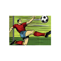 kick, goal, game, foot- Tableau aluminium