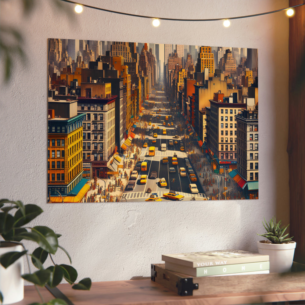 New York ville belle.- Tableau aluminium