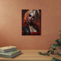 Harley Quinn rire et chaos tableau aluminium