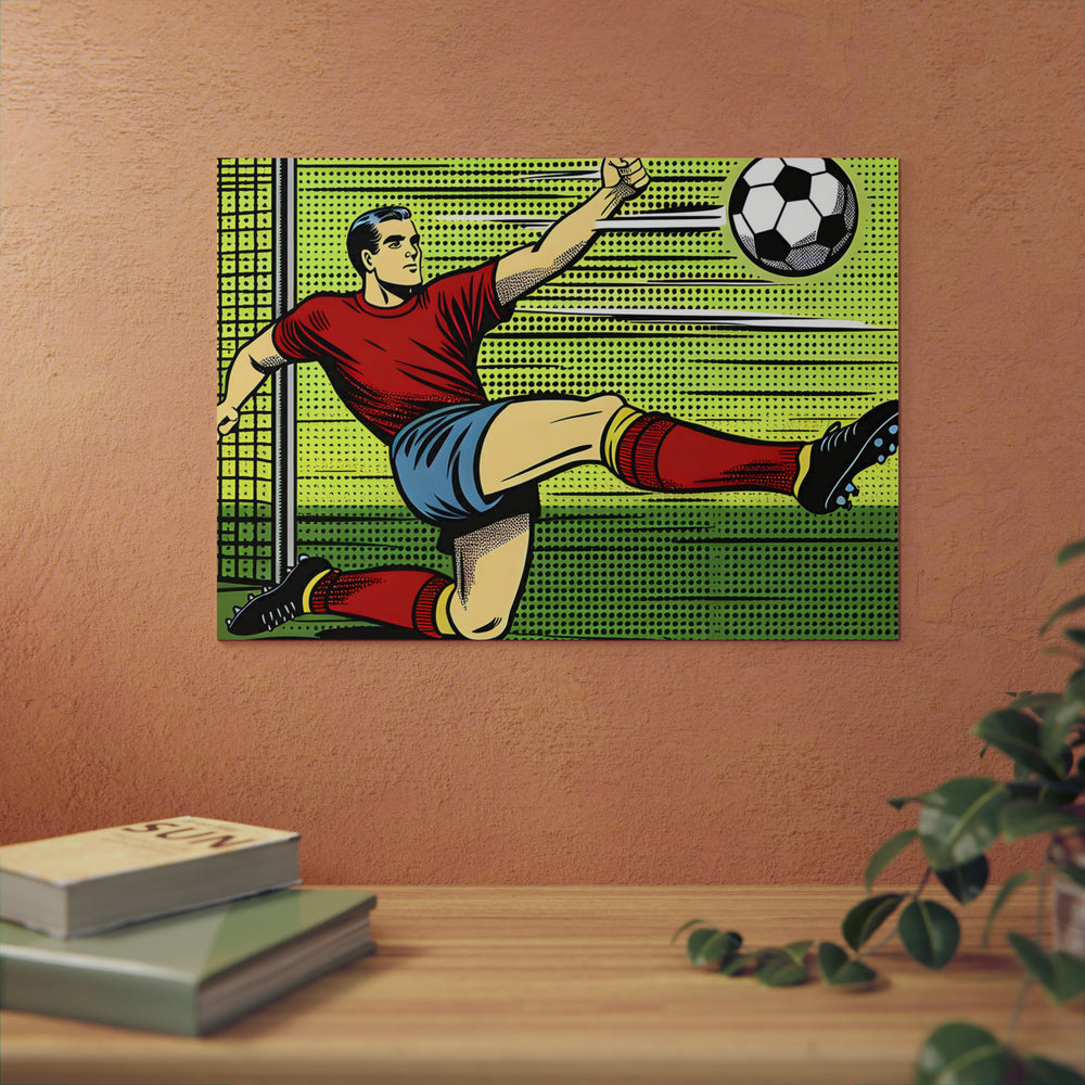 kick, goal, game, foot- Tableau aluminium