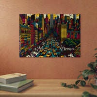 La ville qui ne dort jamais - Tableau aluminium