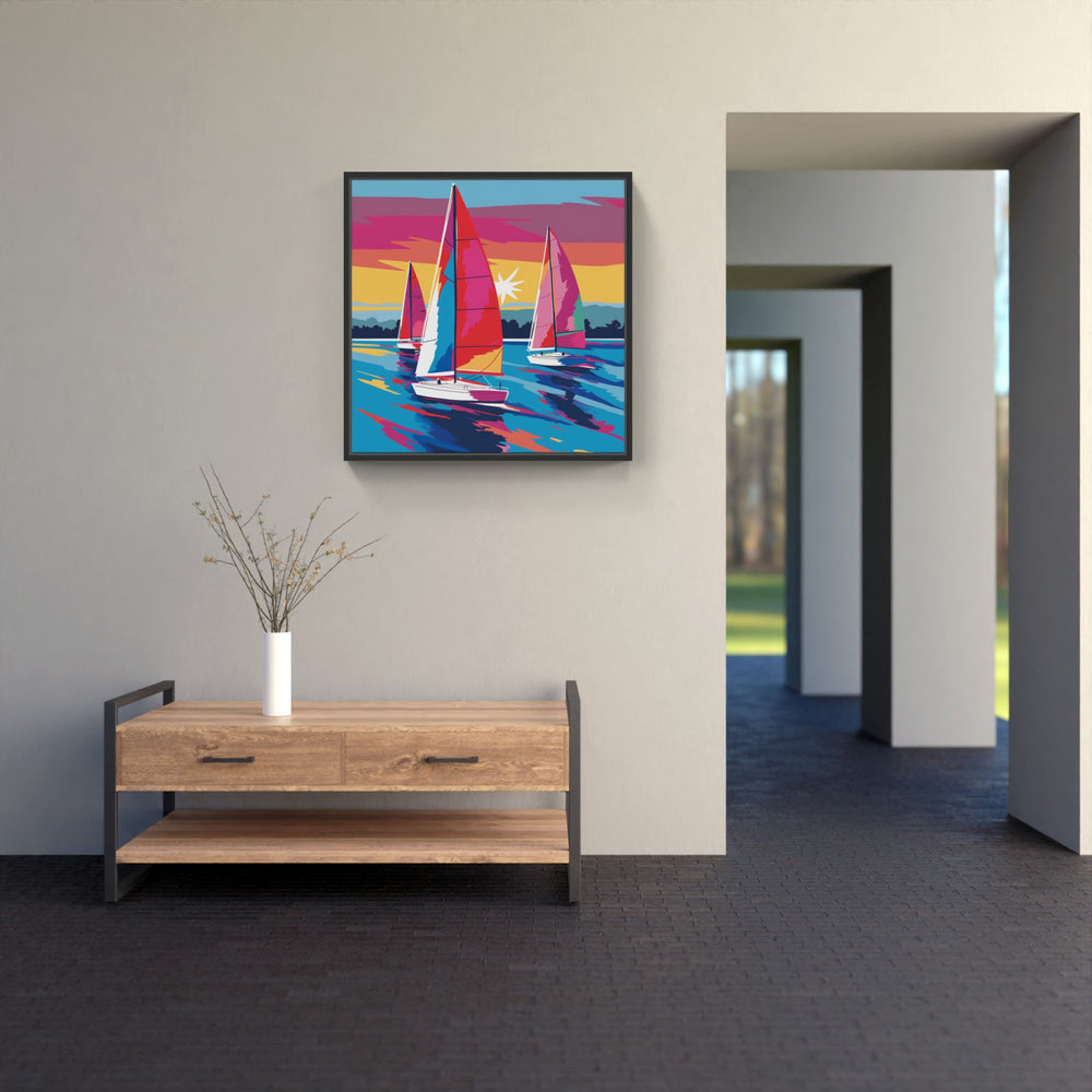 Yacht Dreams Sailing Bliss-Canvas-artwall-Artwall