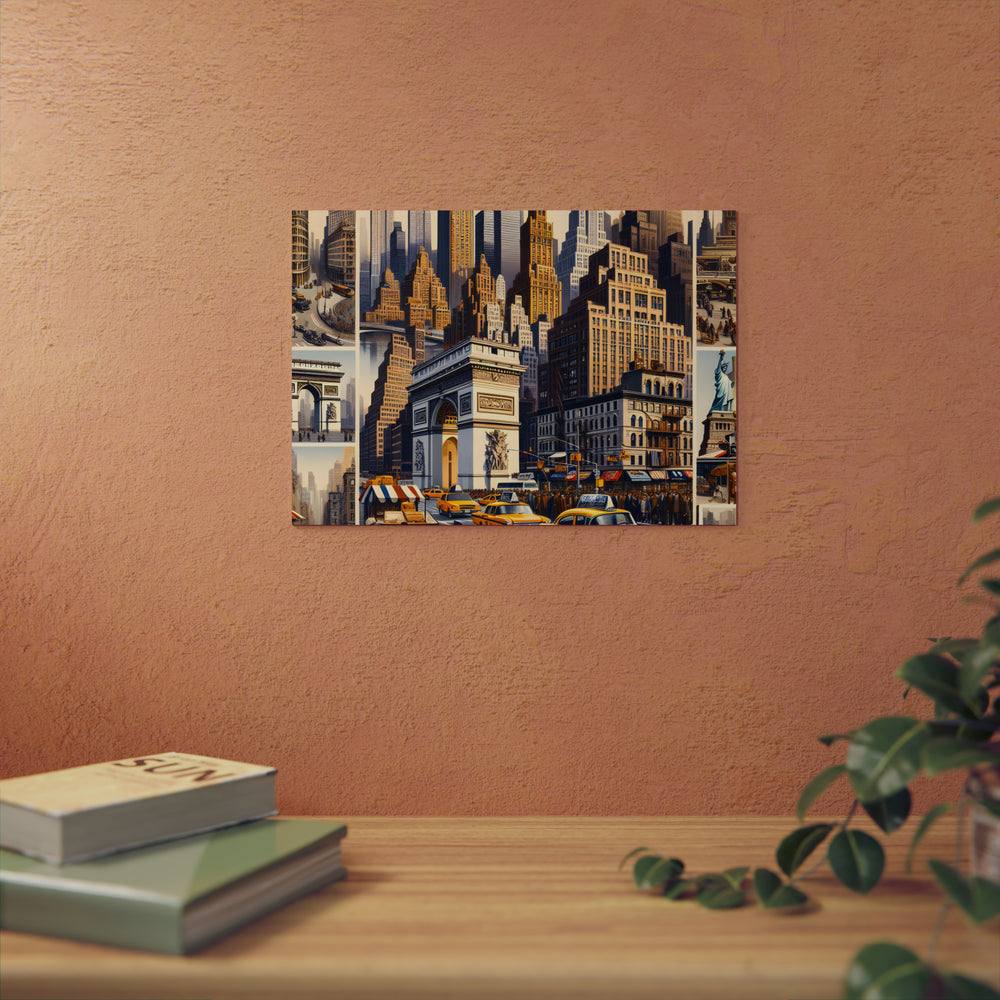 New-York jamais dormir.- Tableau aluminium