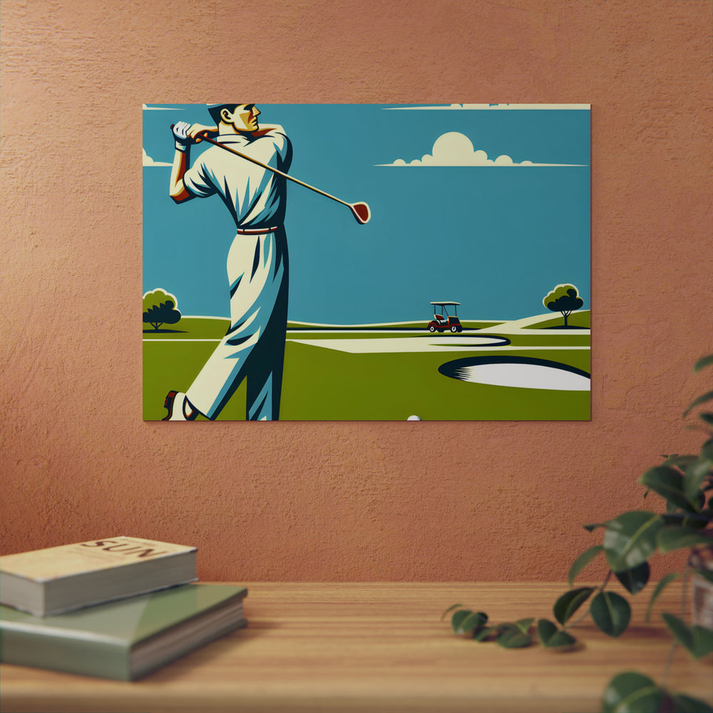 Golf Course Sunrise- Tableau aluminium