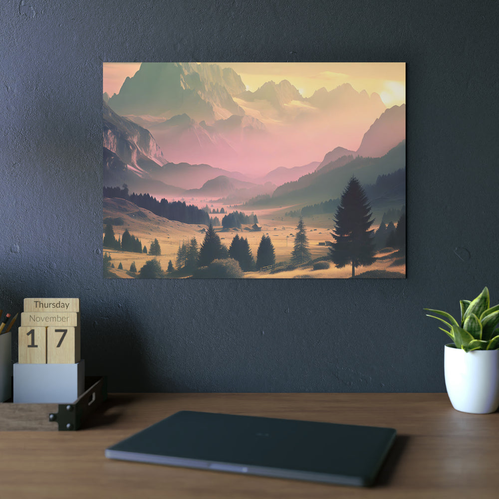 Montagne : espoir 🤍- Tableau aluminium