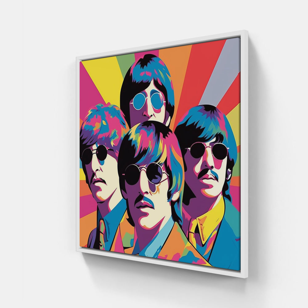 The Beatles-Canvas-artwall-20x20 cm-White-Artwall