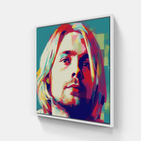 Kurt Cobain Rock-Canvas-artwall-20x20 cm-White-Artwall