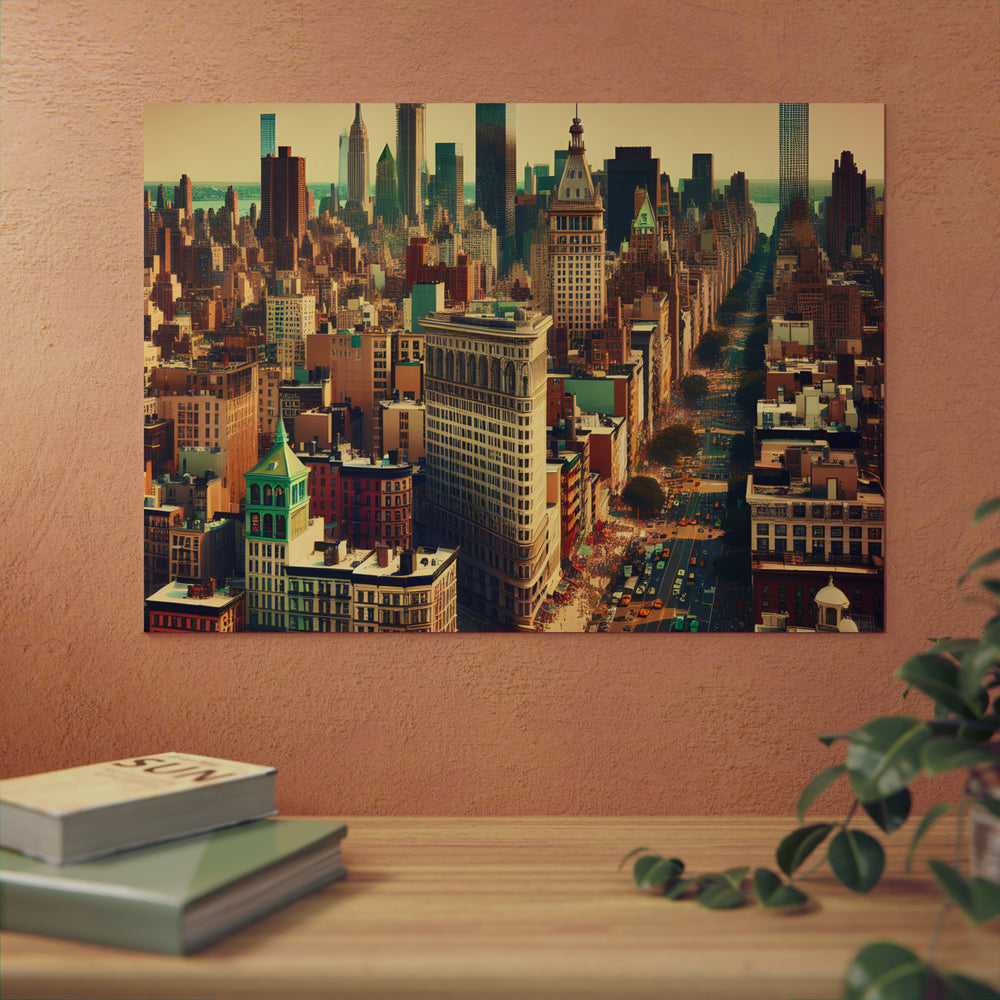 New-York éclairée !- Tableau aluminium