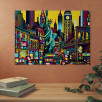 New-York : Amour Brillant.- Tableau aluminium