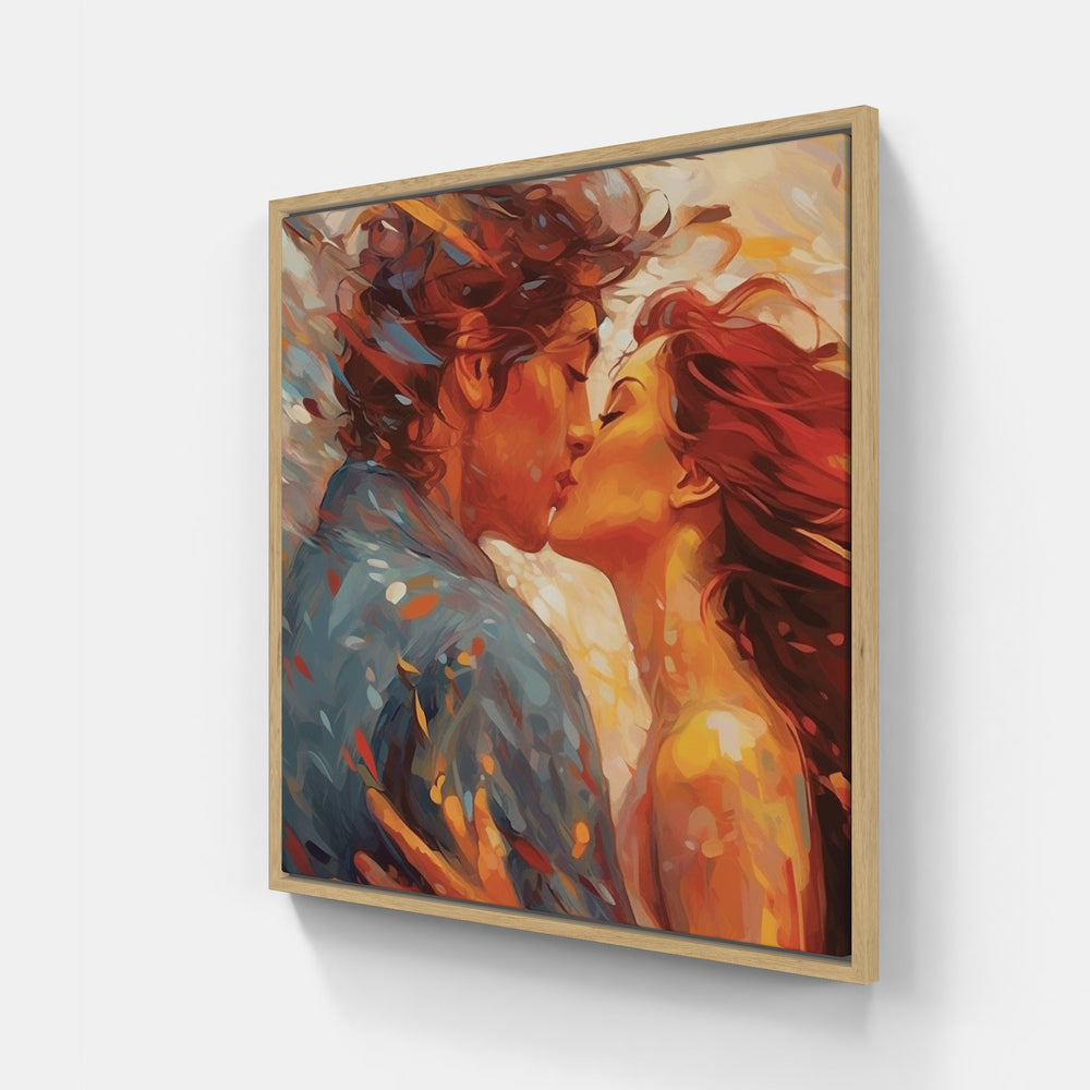 Tender Kiss Devotion-Canvas-artwall-Artwall